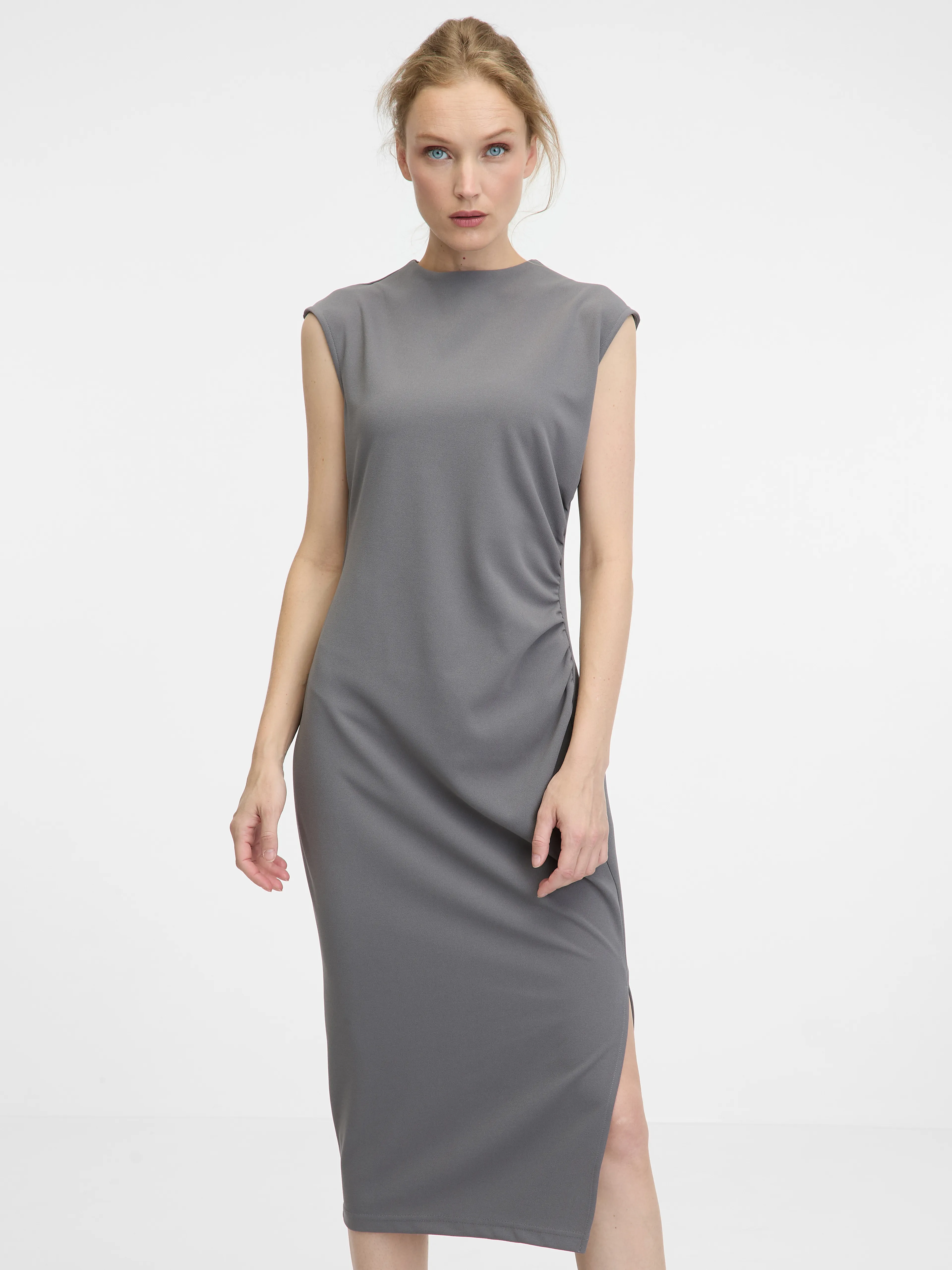 Graues Damen-Midikleid ORSAY