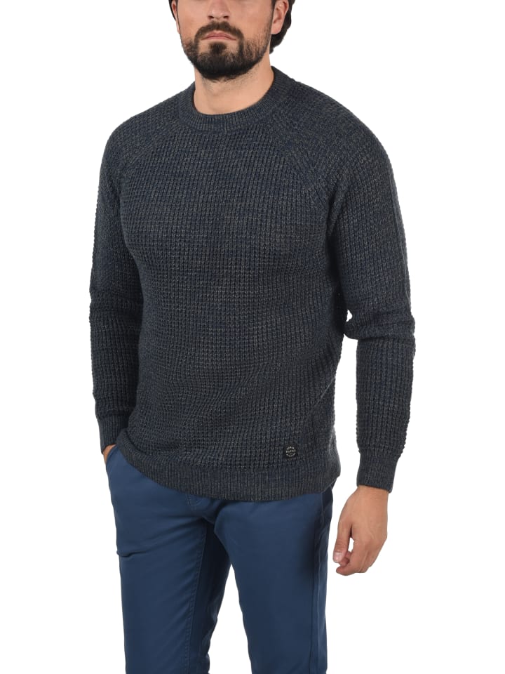 BLEND Strickpullover BHCarrizal 20712238 ME Strickpulli aus Grobstrick in mittelblau günstig kaufen