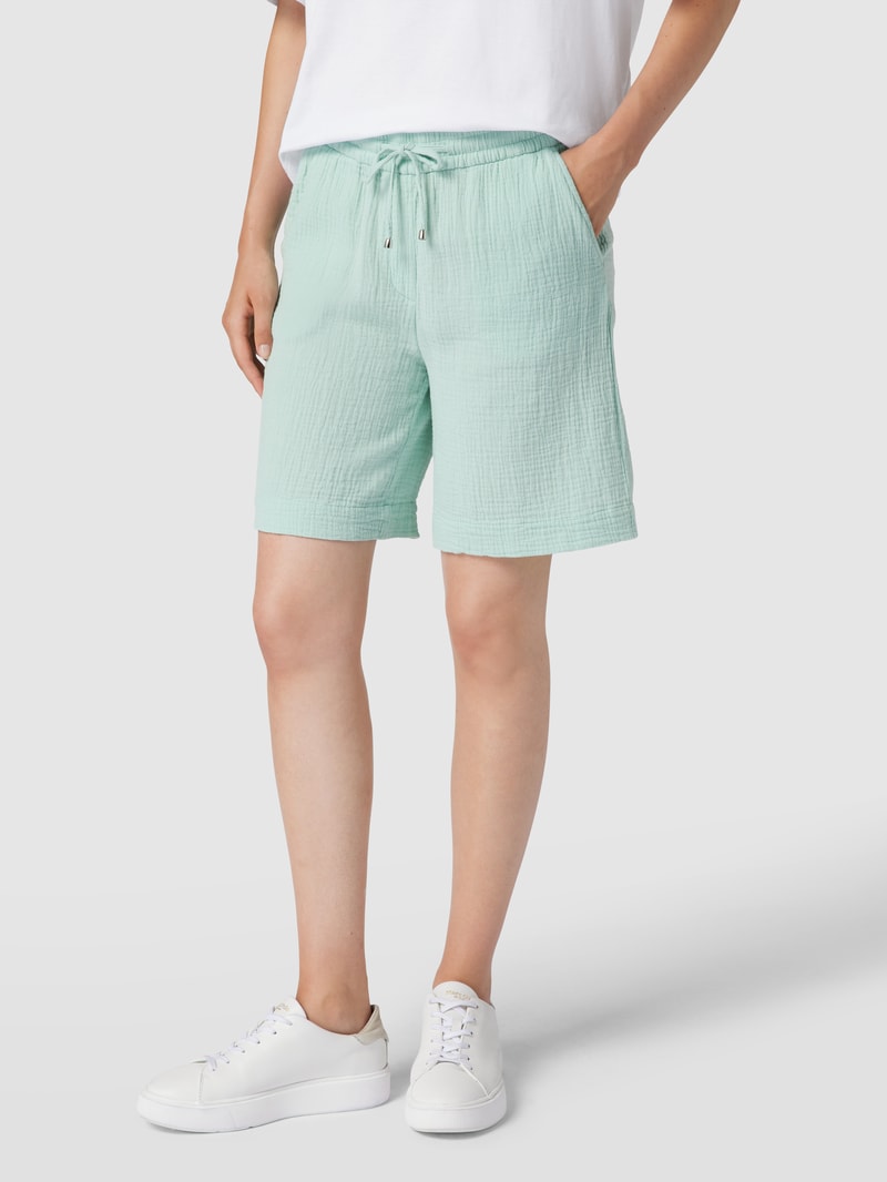 Bermudas mit Strukturmuster in helltürkis