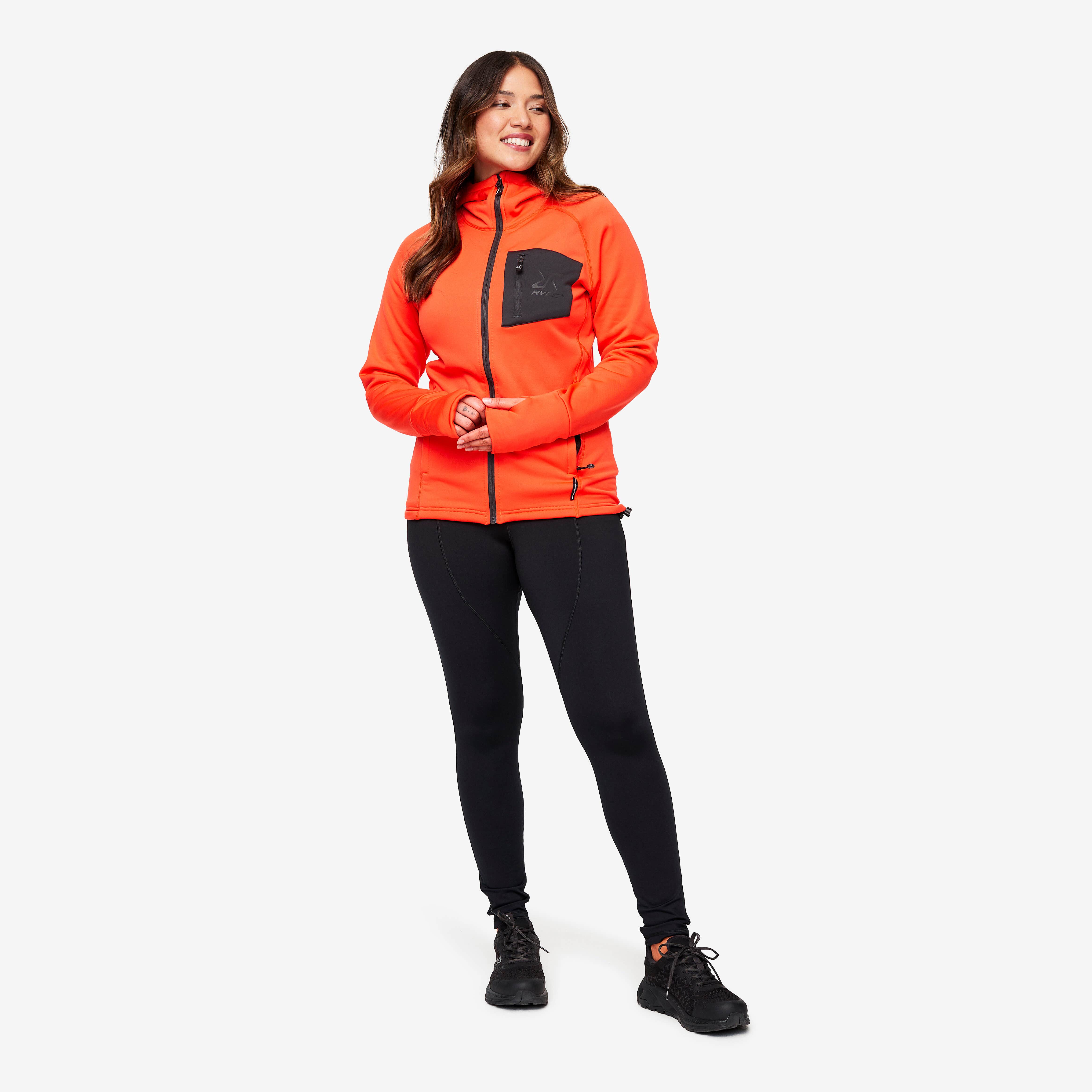 Illusion Hoodie Femme Mandarin Red