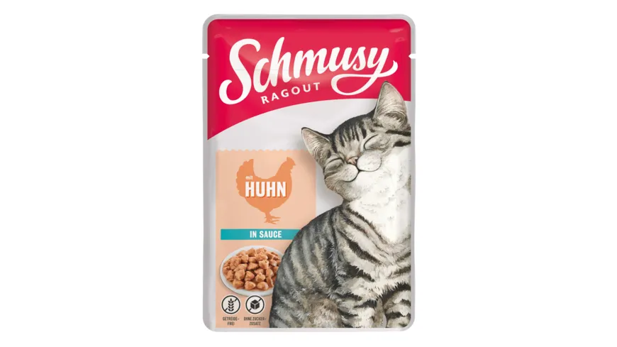 Schmusy Katzennassfutter Ragout mit Huhn in Sauce 100 g