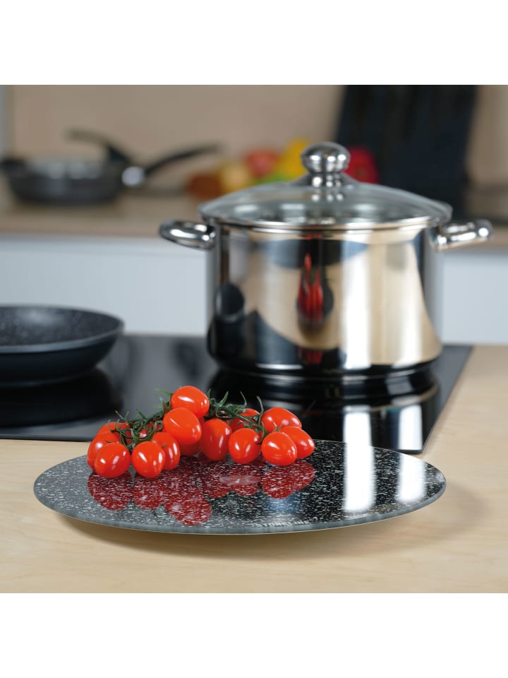 Stoneline Drehbare Glas Servierplatte Tortenplatte 32 cm in Schwarz günstig kaufen onesize