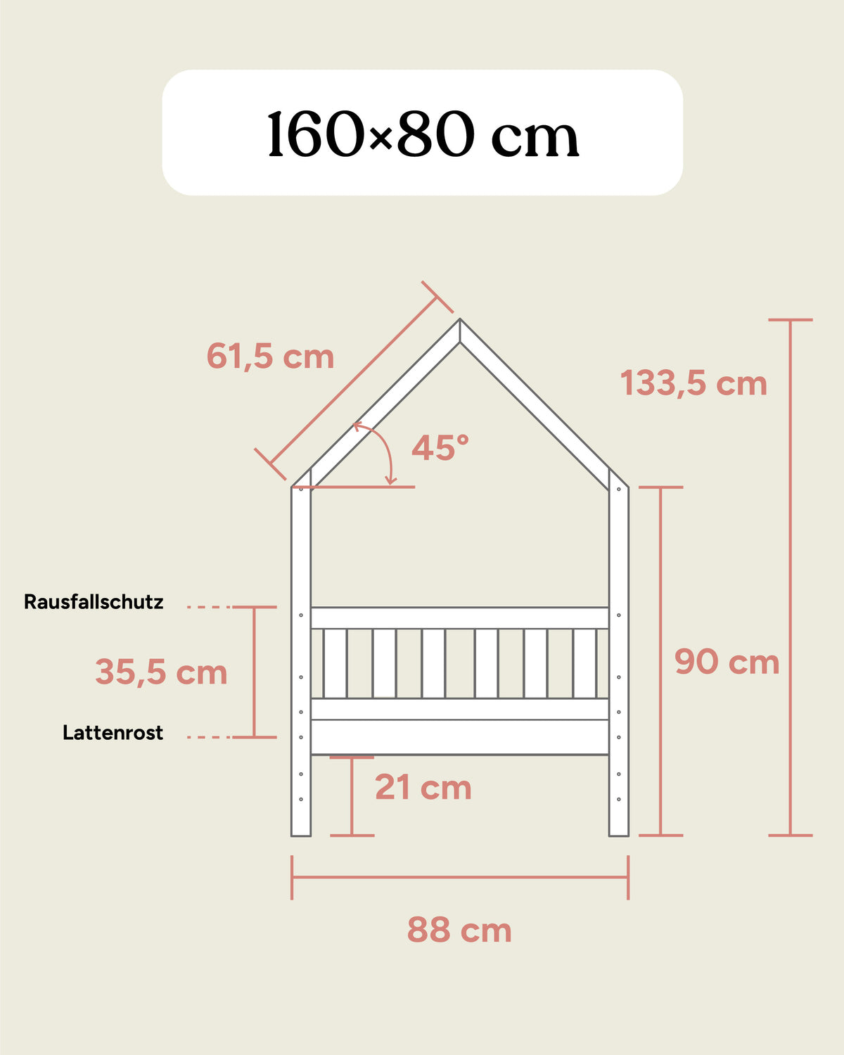 Hausbett Kiefer Natur