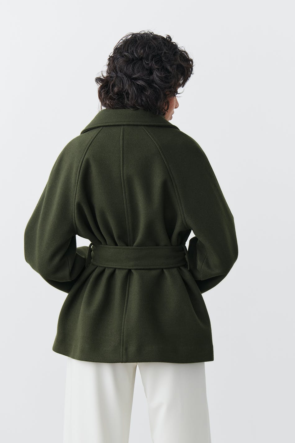 Belted short coat
