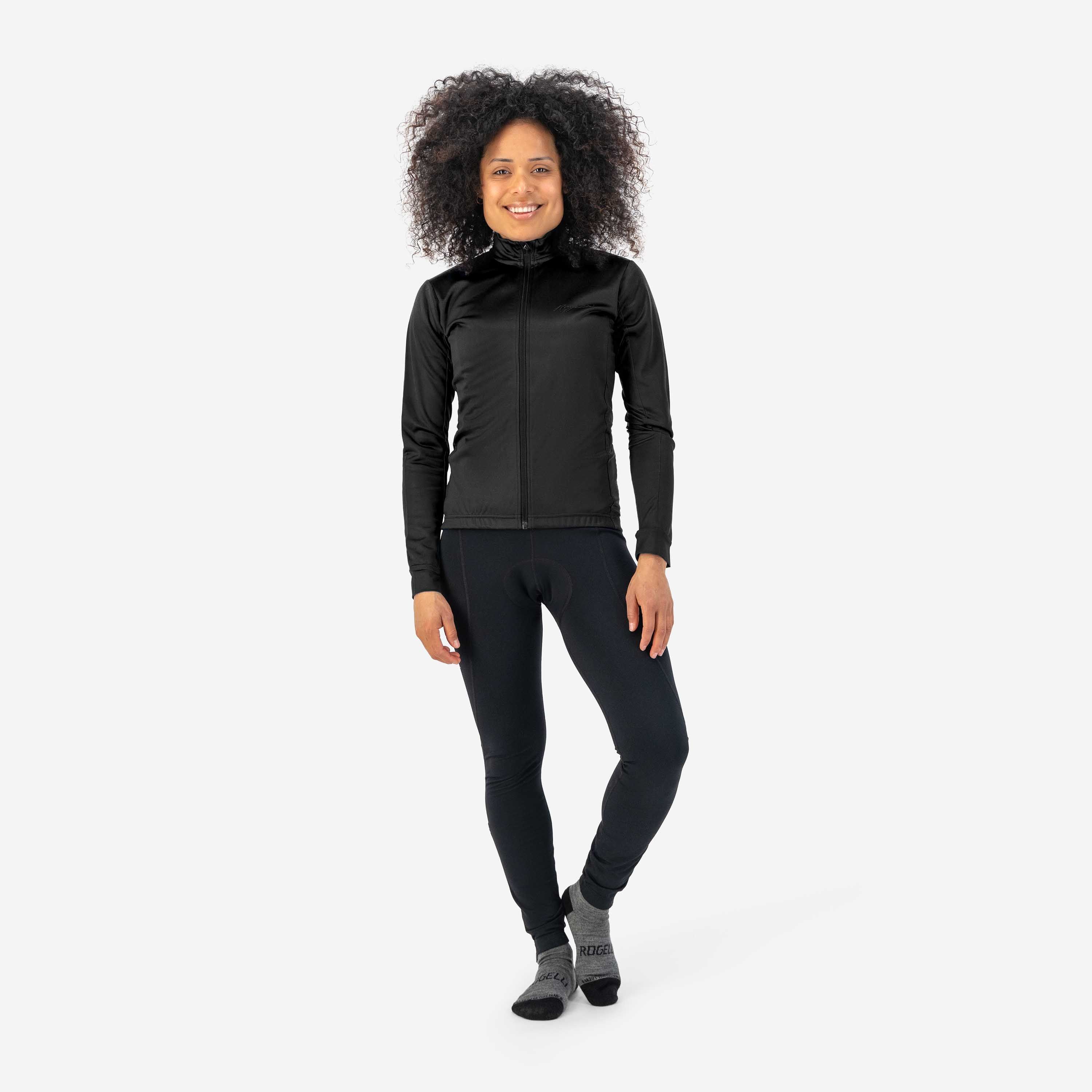 Rogelli Core Black Damen Langarm-Radtrikot