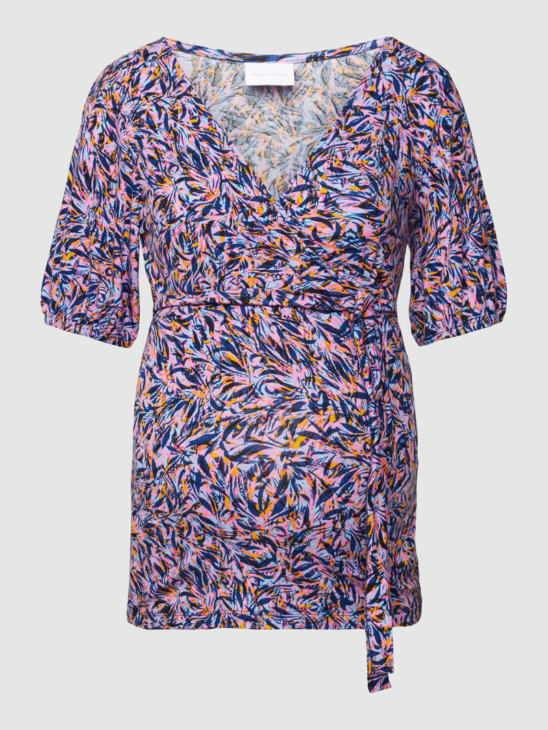 Umstands-T-Shirt in Wickel-Optik Modell 'Wanessa' in pink