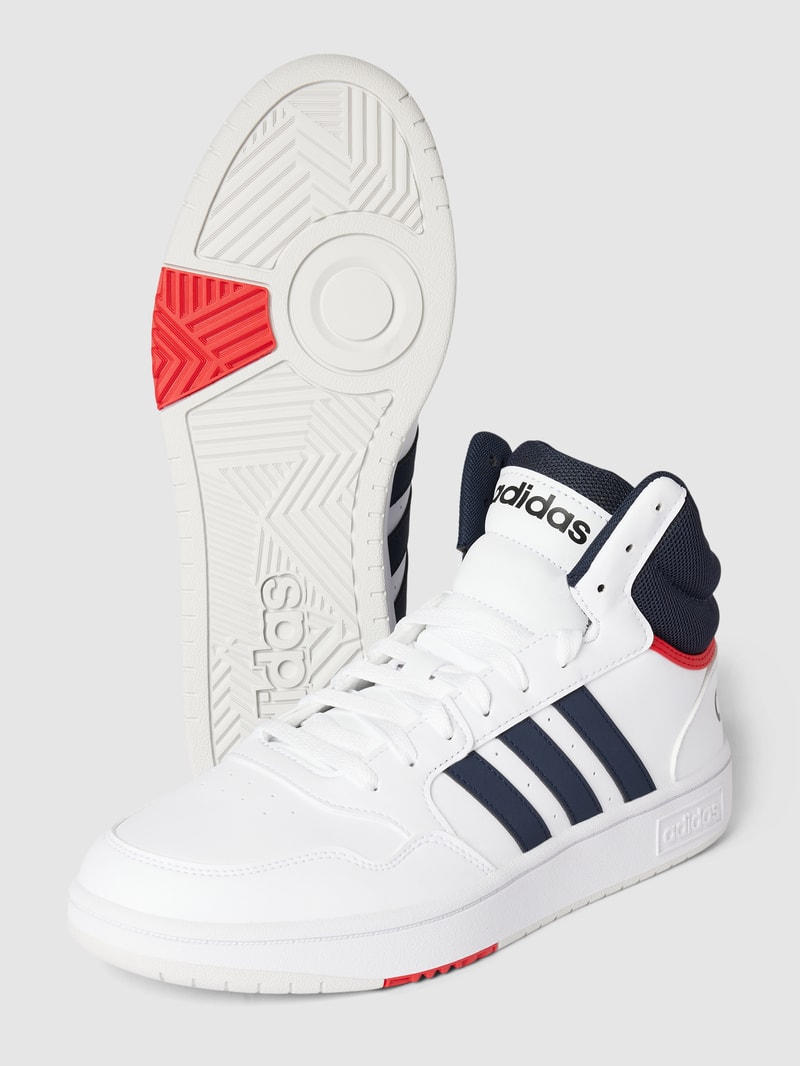 High Top Sneaker mit Label-Details in weiß