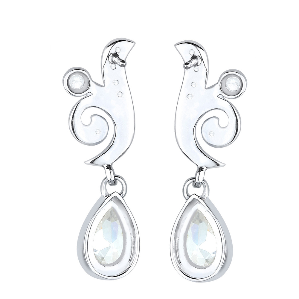 Elli PREMIUM Elli PREMIUM Boucles d'Oreilles Ornament Tropfen Festlich Zirkonia 925 Silber Boucles d'oreilles