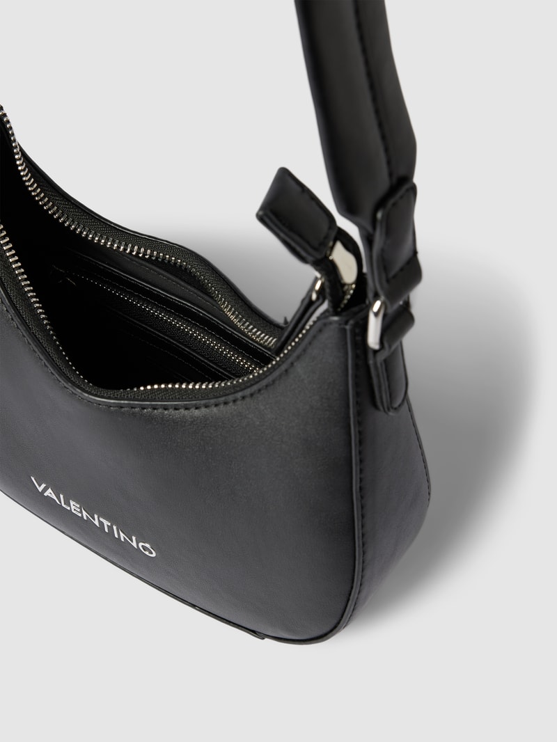Handtasche mit Label-Detail Modell 'VANCOUVER' in schwarz
