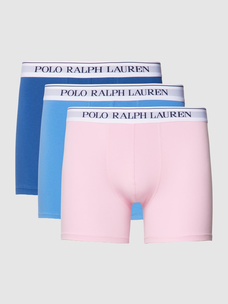 Trunks mit elastischem Logo-Bund im 3er-Pack in rosa