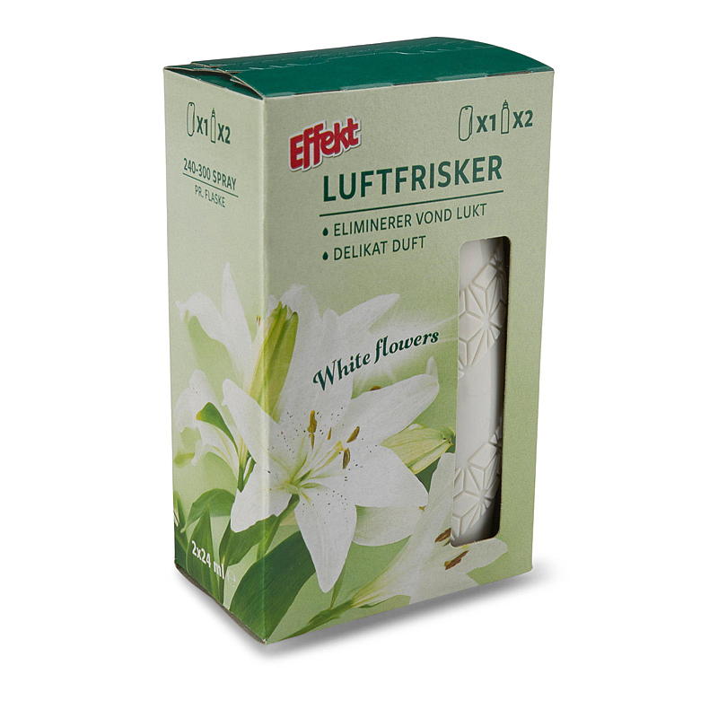Effekt Luftfrisker 2x24 ml, White Flowers, Effekt