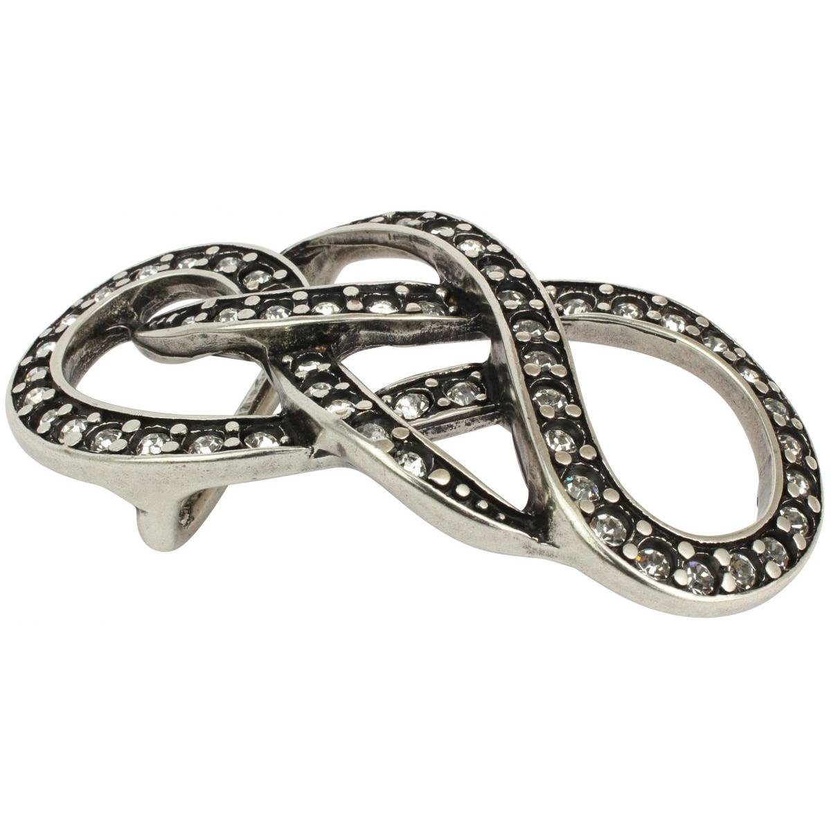 BELTINGER Gürtelschnalle Cristal Waves 4,0 cm - Buckle Gürtelschließe 40mm - Mit hochwertigem S