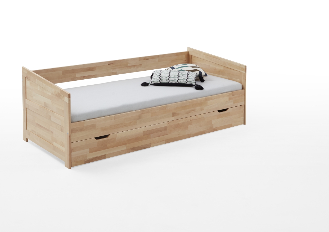 Relita Einzelbett   Bettkasten NINA (inkl. Rollrost) natur