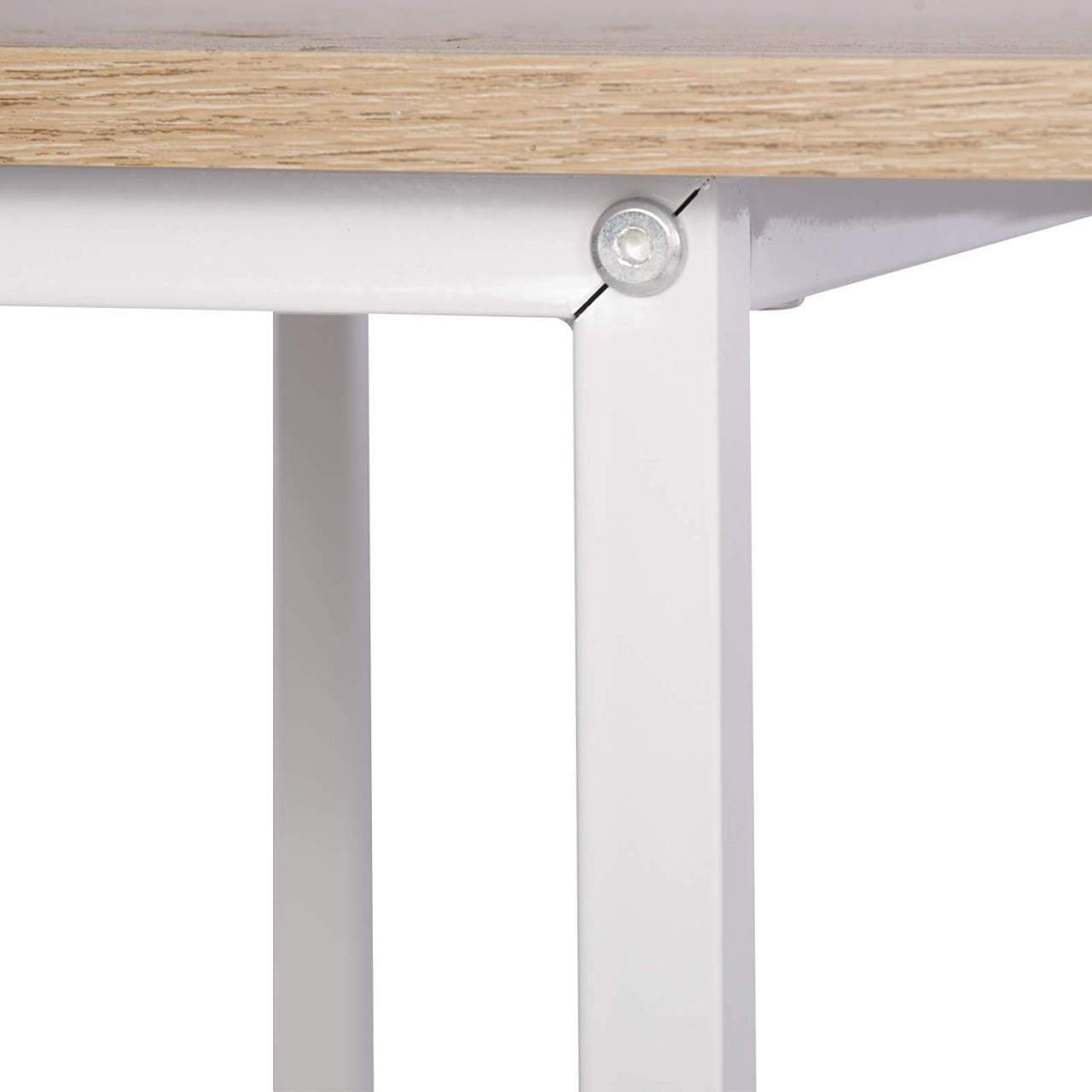 Woltu Schreibtisch (1-St), aus Holz und Stahl, mit Ablage, ca. 120x60x75 cm