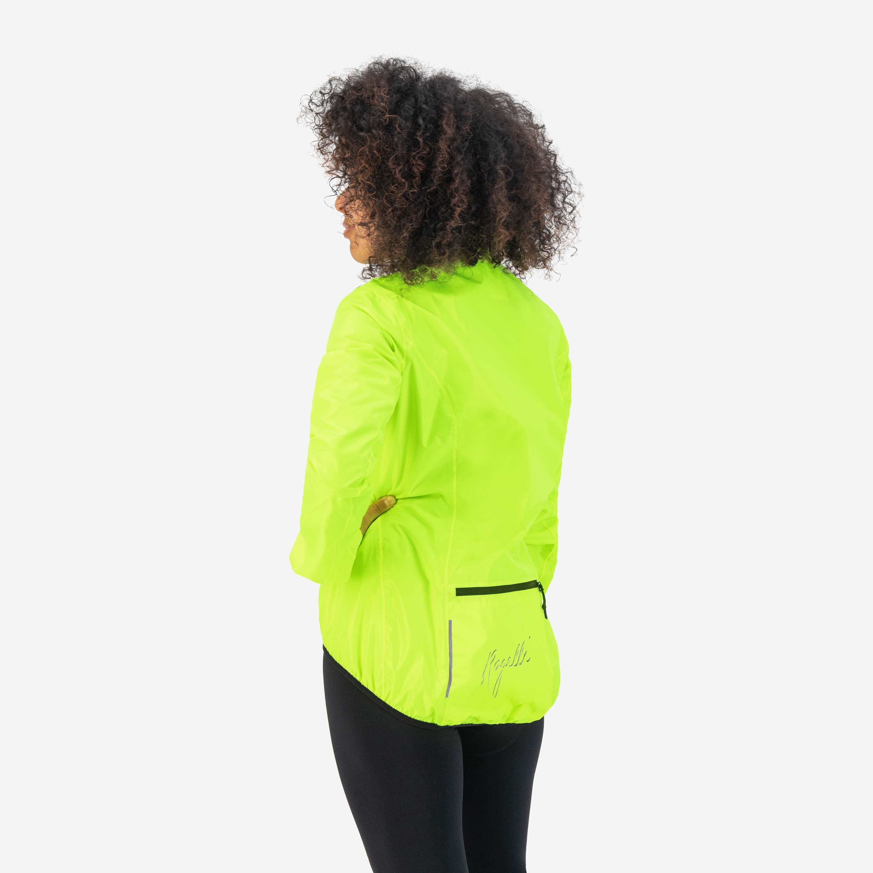 Rogelli Core Fluor Yellow Damen Fahrrad Regenjacke