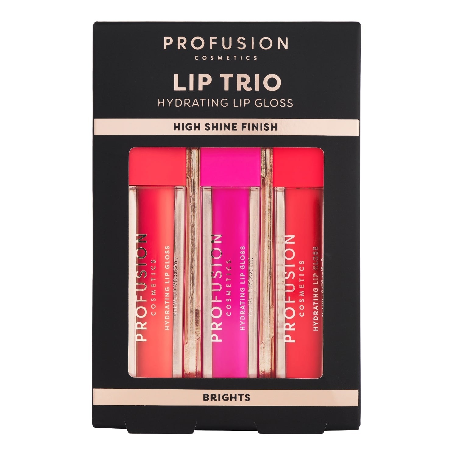 Zestaw 3 błyszczyków do ust Profusion Lip Trio - Brights