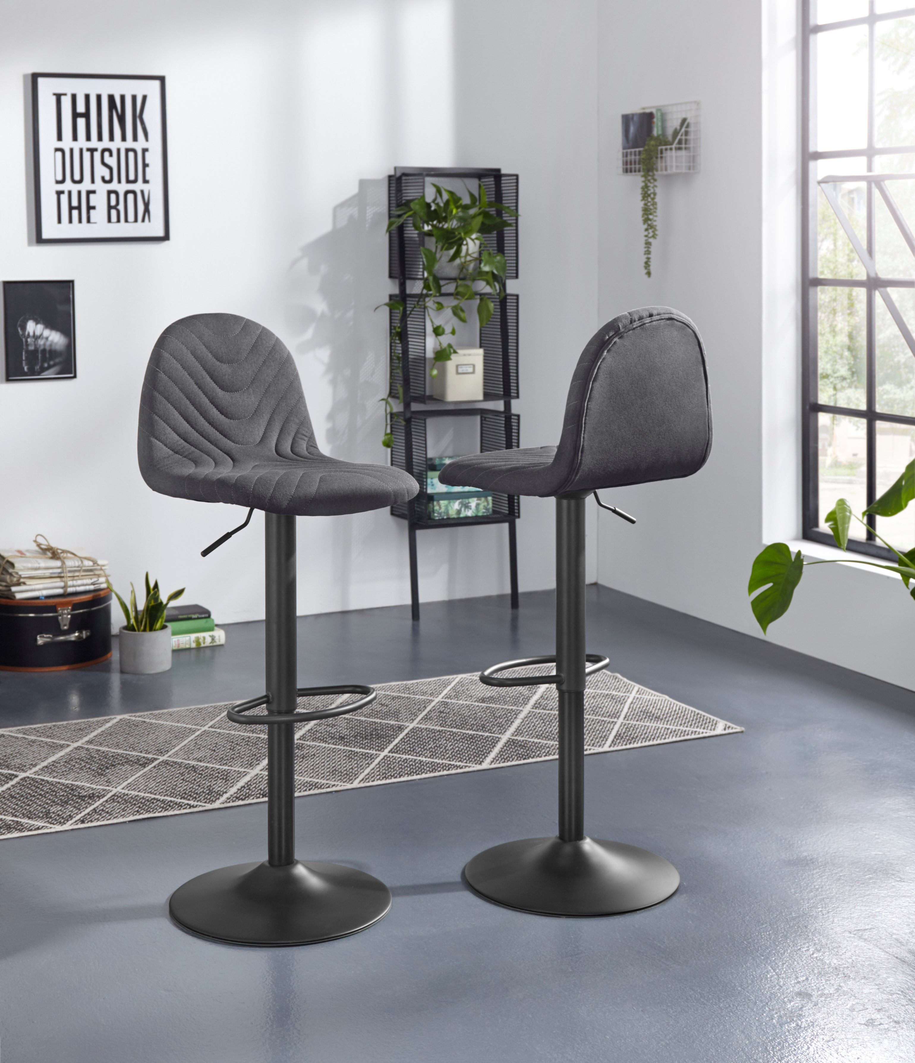 Homexperts Bargruppe Nika-Circus 2, (Set, 3-tlg., Tisch mit 2 Barhockern)