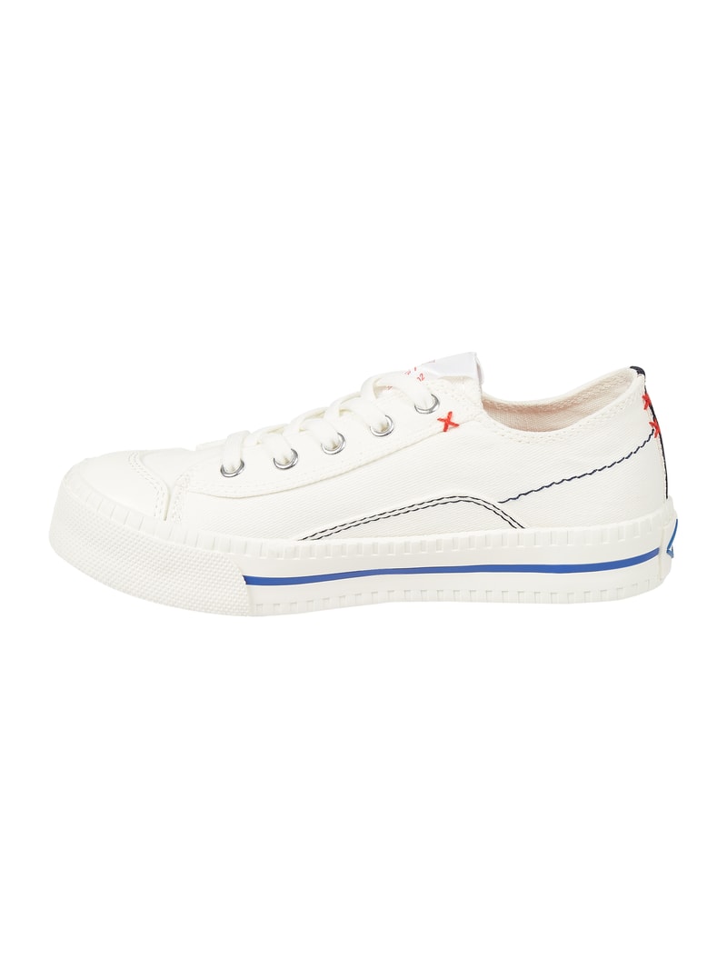 Slip-on-Sneaker aus Canvas in weiß