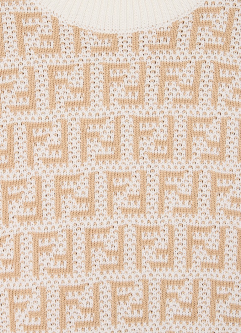 Fendi storas megztinis su megztu logotipu