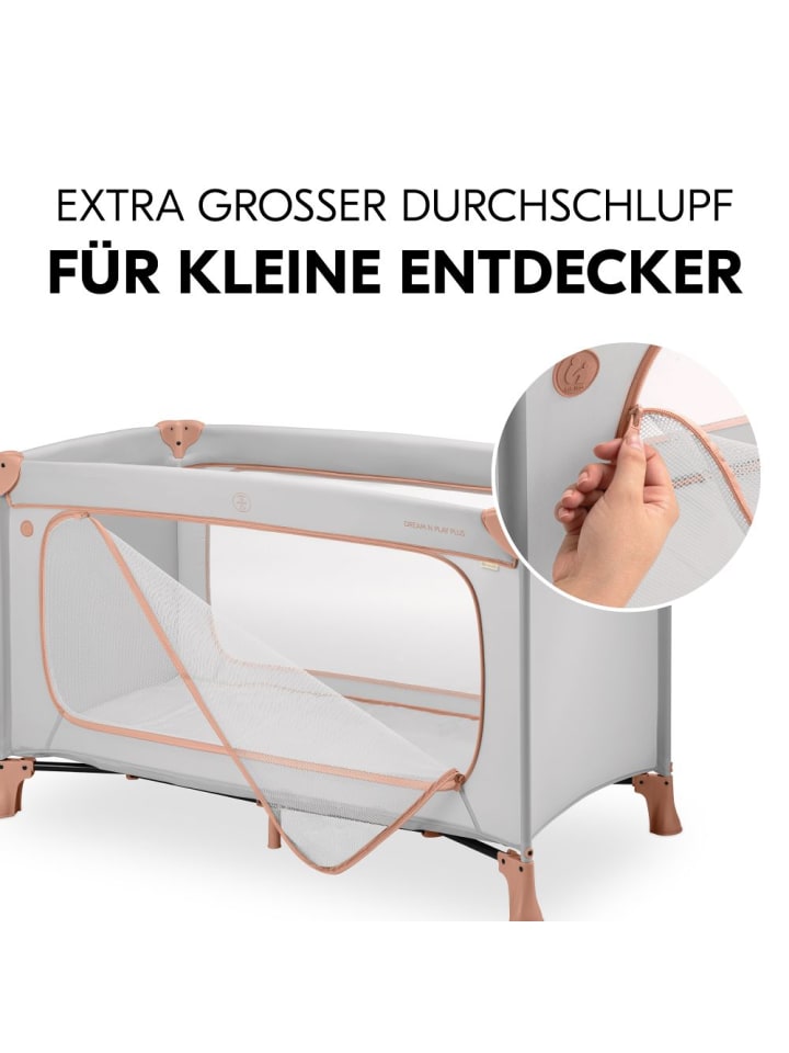 Hauck Reisebett Dream N Play Plus (mit seitlichem Einstieg) in grau,orange günstig kaufen onesize