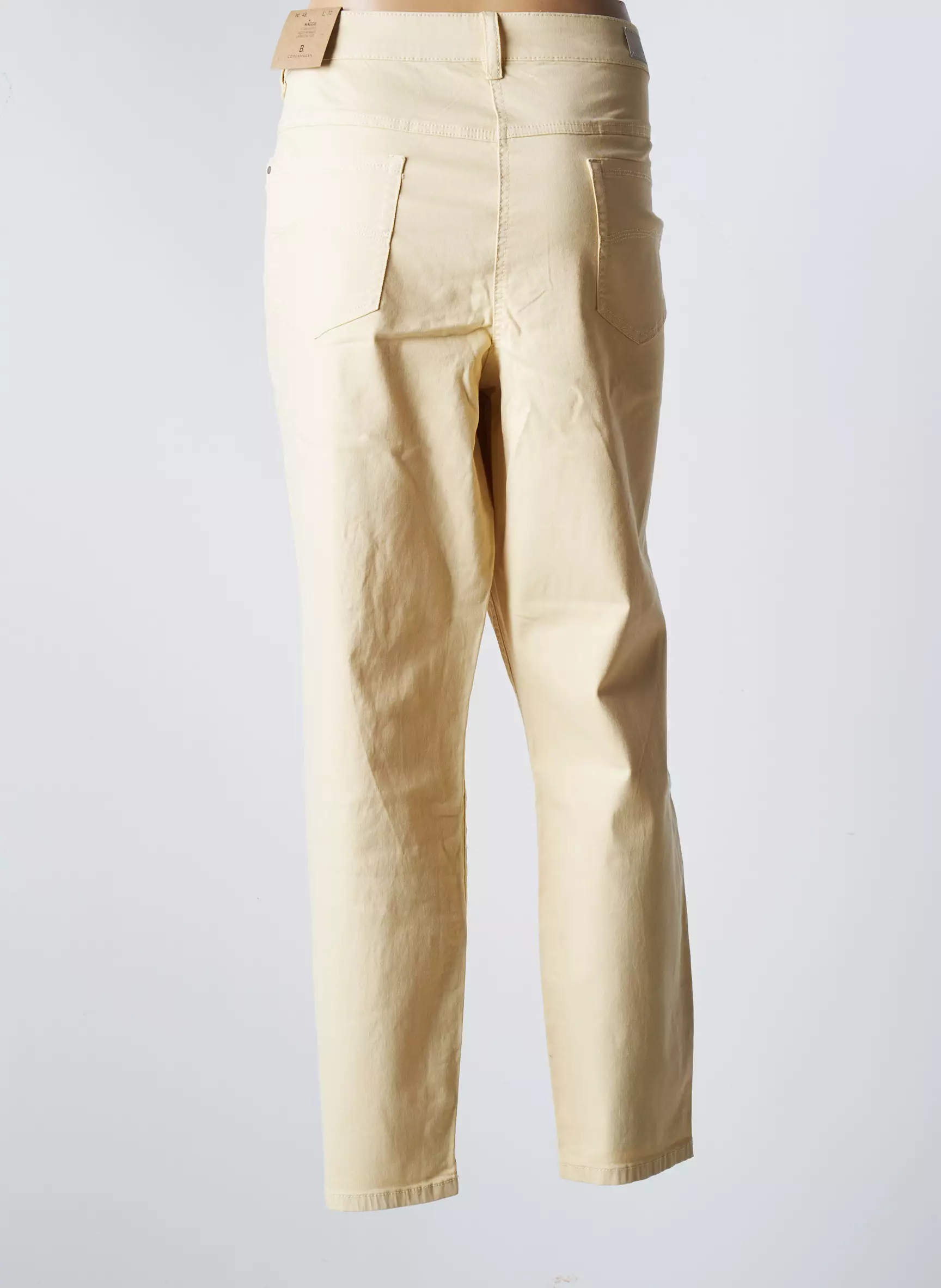 Copenhagen Pantalons Droits Femme couleur beige