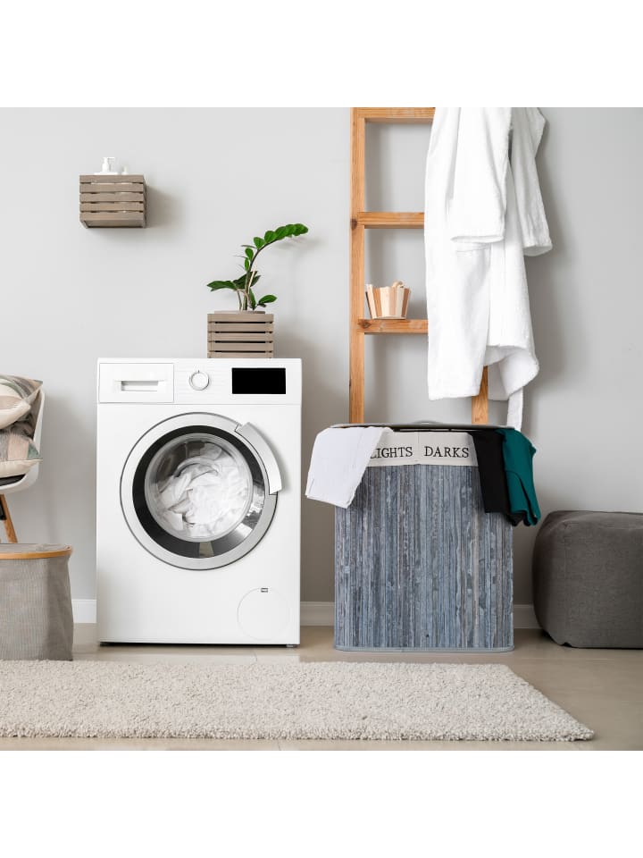 relaxdays Wäschekorb in Grau - (B)54 x (H)63 x (T)34 cm günstig kaufen onesize