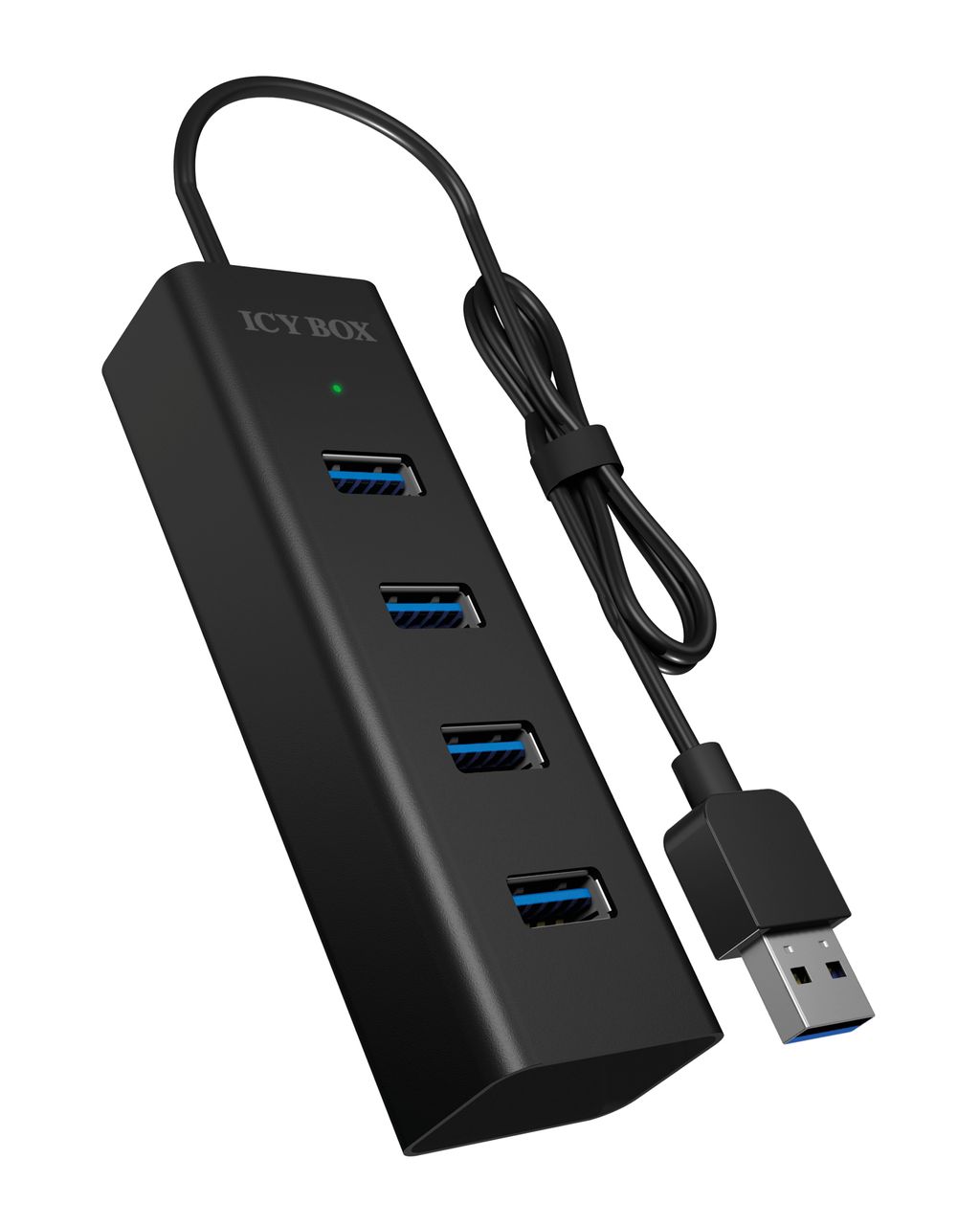 ICY BOX IB-HUB1409-U3, 4 Port Hub mit USB 3.0 Type-A Anschluss