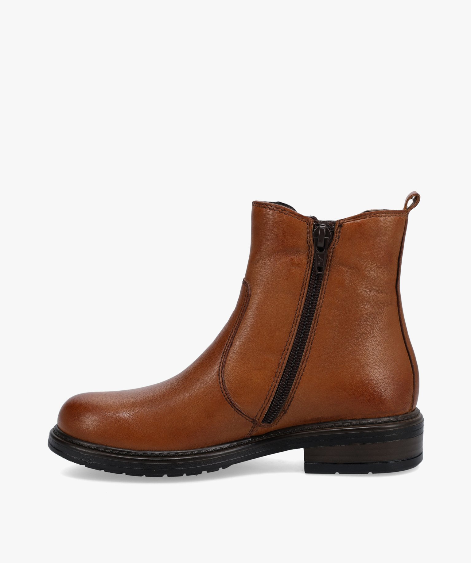 Boots fille style Chelsea unies dessus cuir - Tanéo camel | GEMO