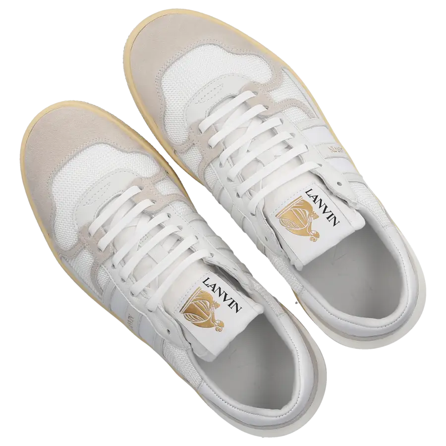 Lanvin - Sneaker low MESH CLAY Veloursleder - weiß
