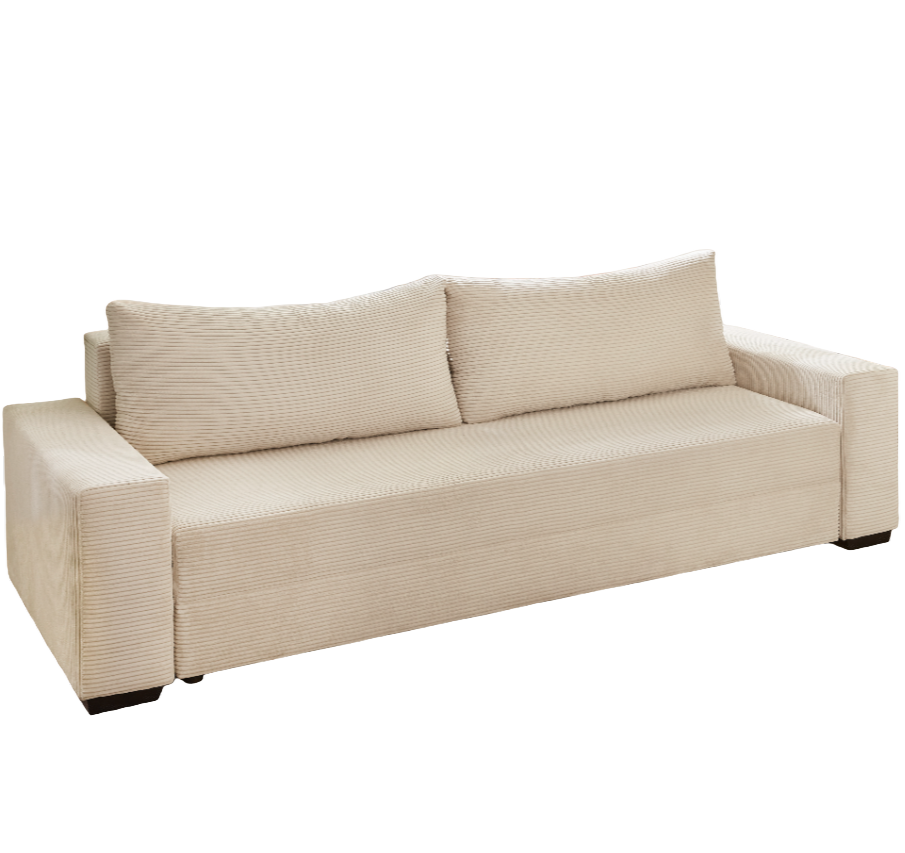 Sun Garden Schlafsofa Trier mit Stauraum Cord Natur