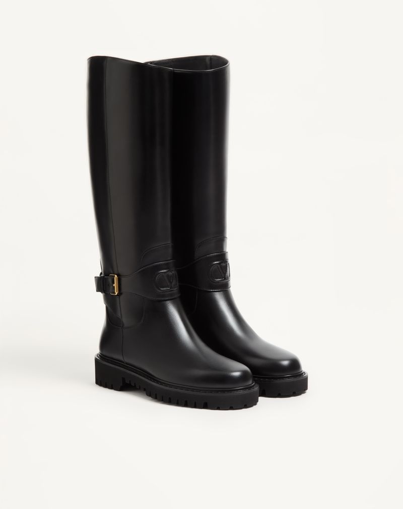 Bota exclusiva VLogo em couro de bezerro 40 mm