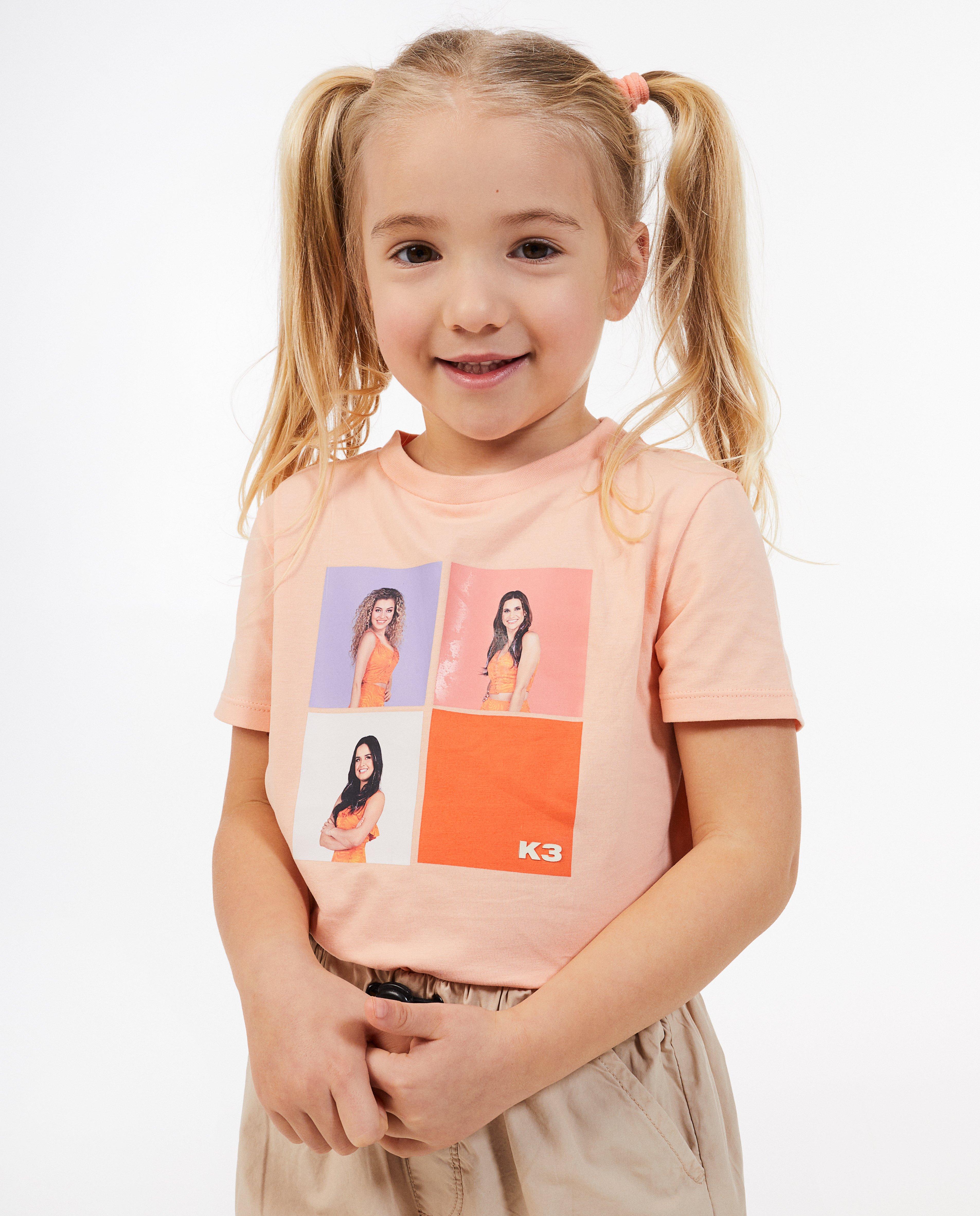 Tricou K3 cu imprimeu foto roz deschis
