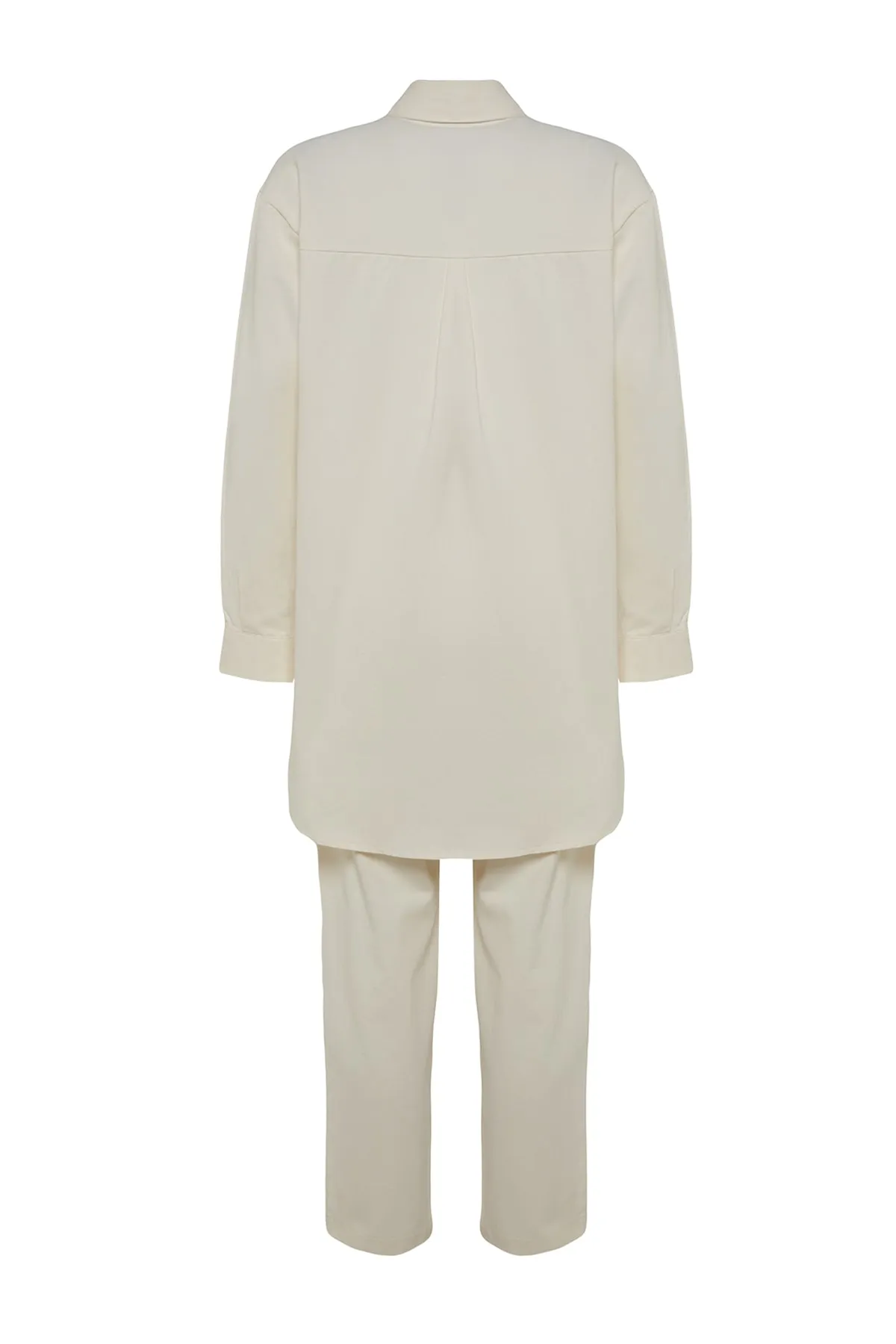 Trendyol Modest  Hellbeige Hemd-Hosen-Set aus gewebter Baumwolle TCTSS23US00065