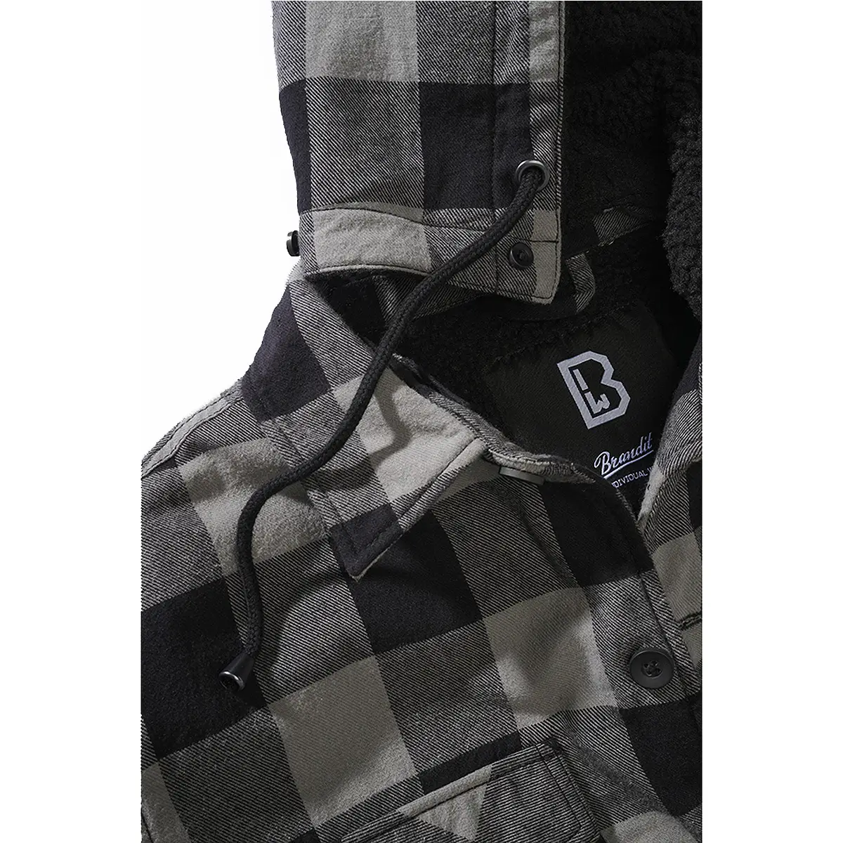 Hooded Lumberjacked schwarz-anthrazit