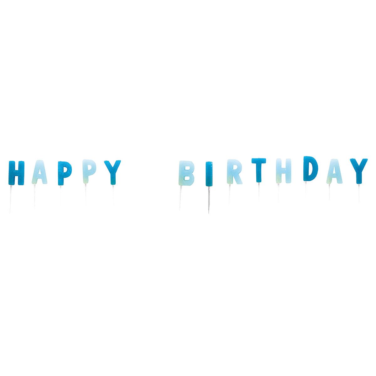 Kerzen-Set Happy Birthday, blau