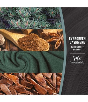 WoodWick Evergreen Cashmere Hourglass Duftkerze-85 g
