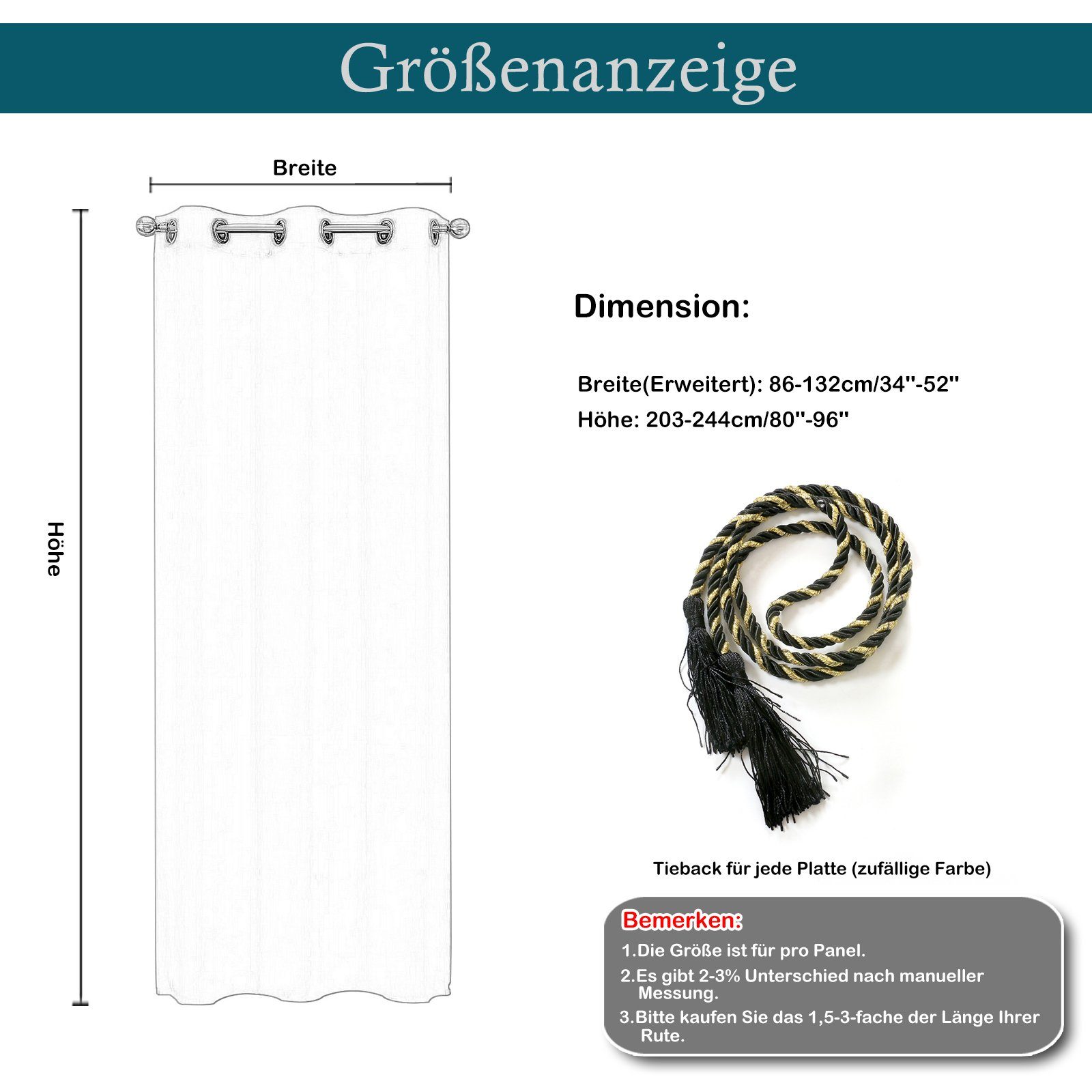 Qelus Raumteiler Verdunkelungstürvorhang Solide Türvorhang Küche Wohnkultur 1 Panel, 1-tlg.