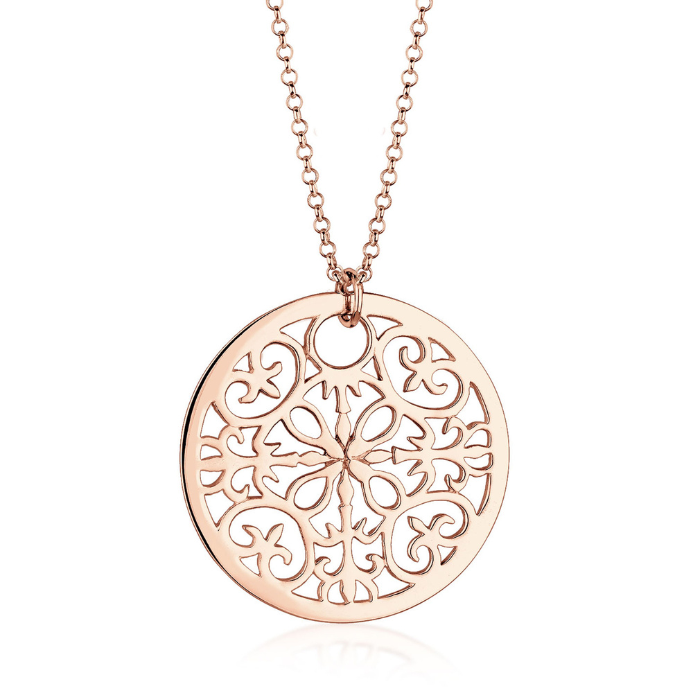 Elli Elli Collier Femme Pendentif Ornemental Boho en Argent Sterling 925 collier
