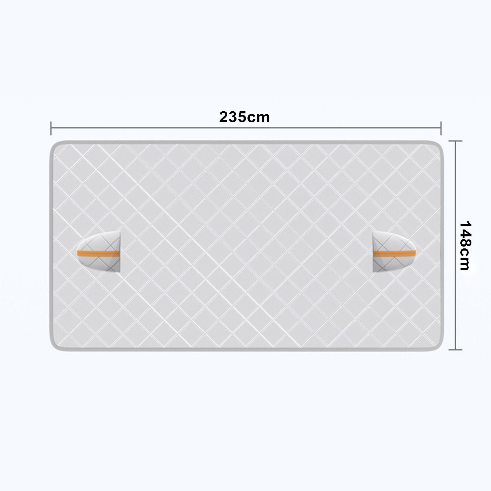 Rutaqian Frontscheibenabdeckung Frontscheibenabdeckung, Auto Scheibenabdeckung Magnetische, (Ultra-Dick Windschutzscheibe Abdeckung Faltbare, 4-lagiger Schutz, mit Seitenspiegelabdeckung), für die Windschutzscheibe gegen Schnee, EIS, Frost, Staub, So
