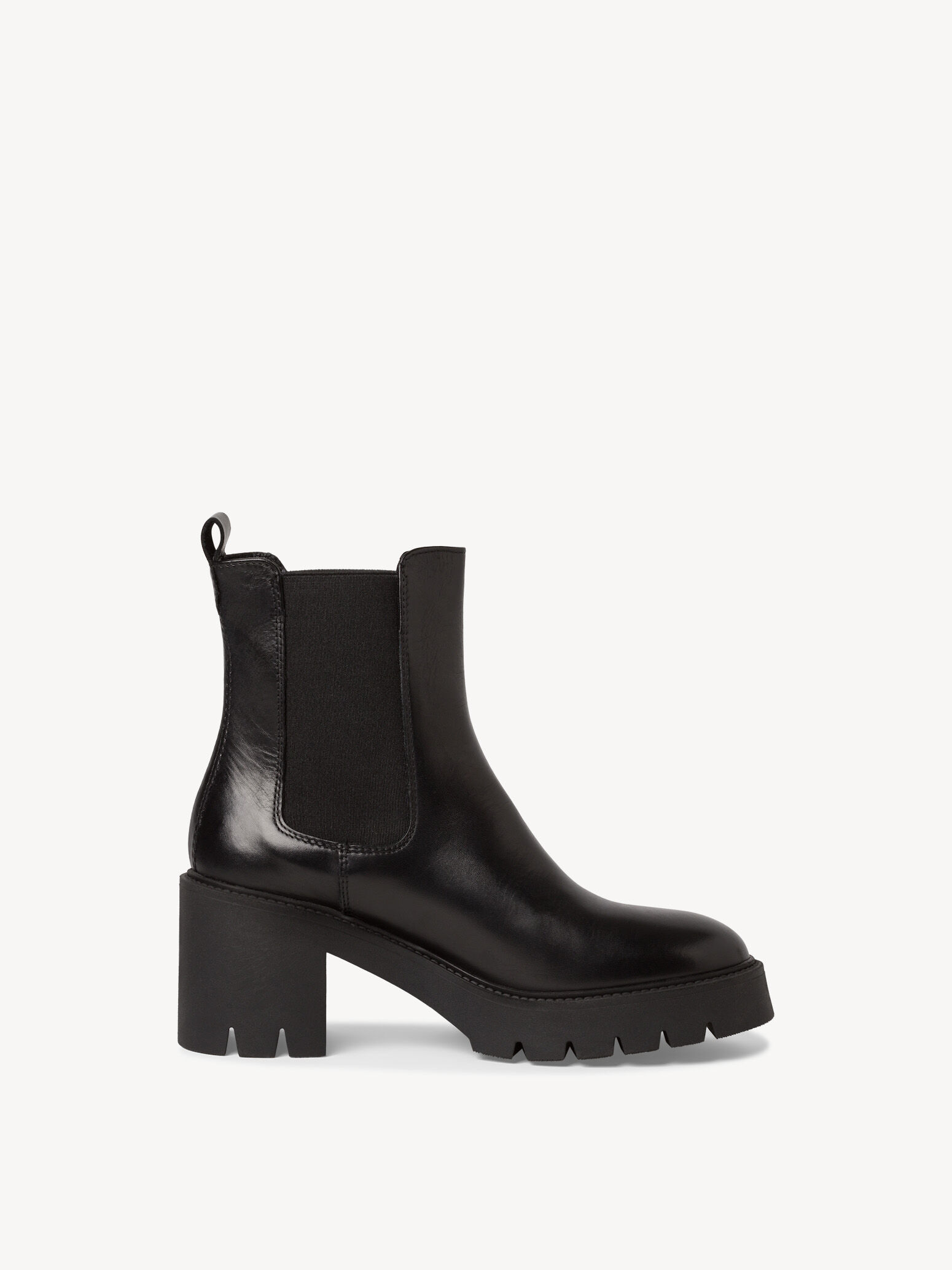 Bottine Chelsea en cuir - noir