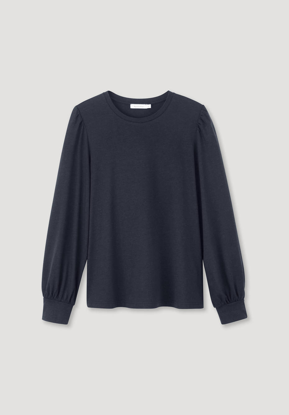Jersey-Bluse aus Bio-Baumwolle mit Bio-Merinowolle