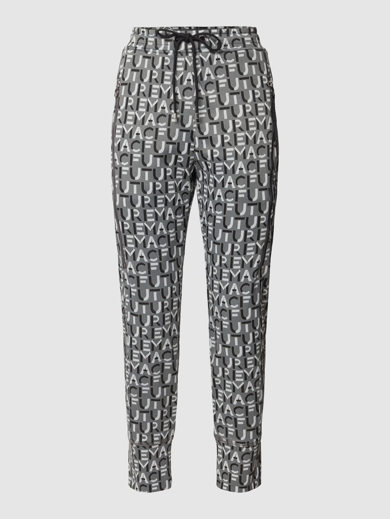 Sweatpants mit Allover-Muster Modell 'FUTURE' in dunkelgrau