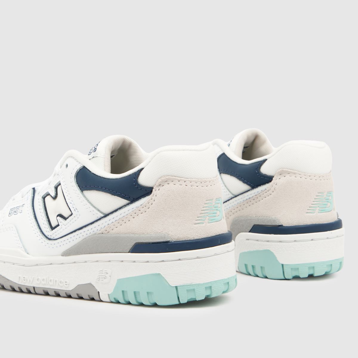 New Balance vita och marinblå 550 Youth-träningsskor