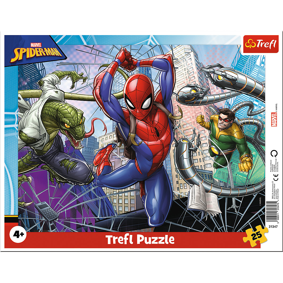 Puzzle - Mutiger Spiderman -   Marvel Spiderman, 25 Teile