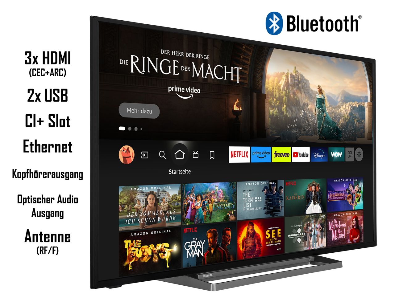 Toshiba Toshiba 55UF3D63DA 55 Zoll Fernseher / Fire TV (4K UHD, HDR, Built-In Alexa, Sound by Onkyo)