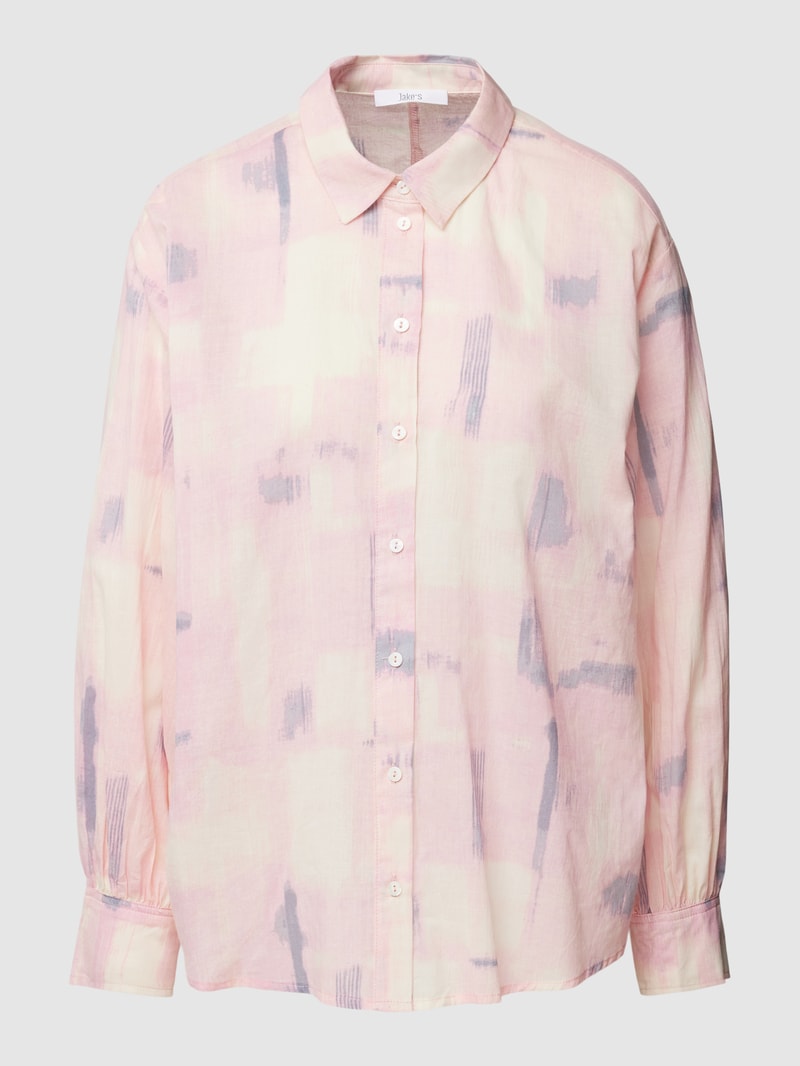 Bluse mit Allover-Muster in rosa