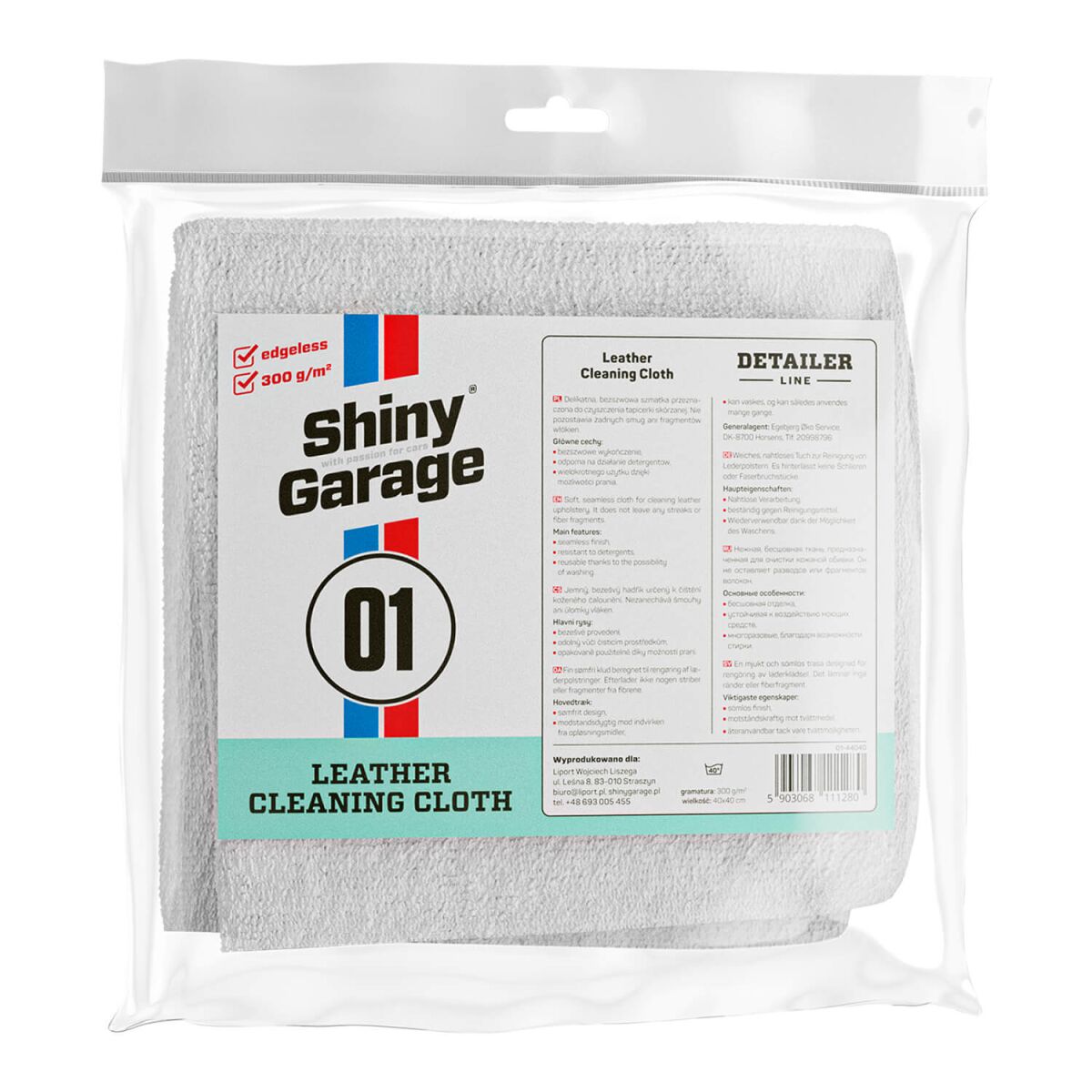 Shiny Garage Leather Cleaning Cloth Leder-Reinigungstuch 300GSM 40×40