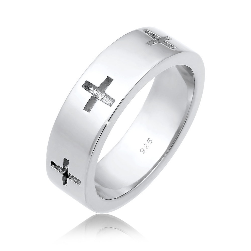 Elli Elli Bague Femme Motif de la Croix des en Argent Sterling 925 Bague