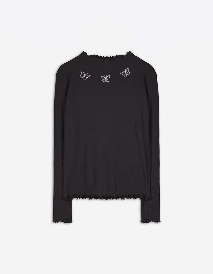 Langarmshirt - Ziersteine