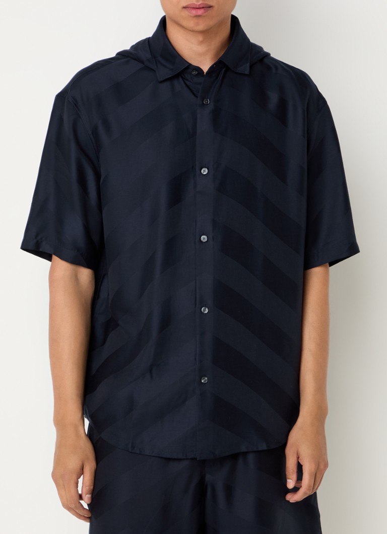 Emporio Armani srajca iz liocela regular fit s kapuco
